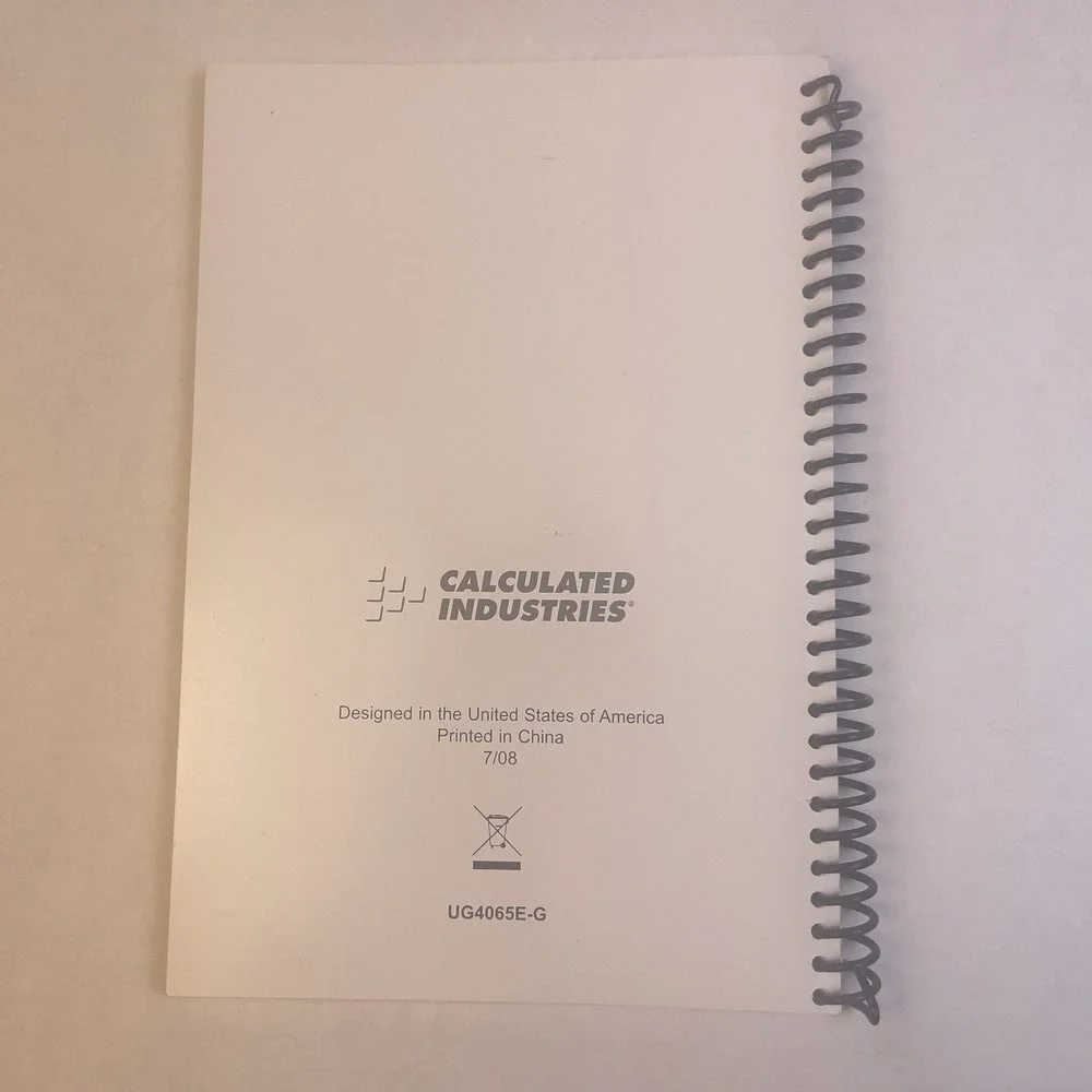 Calculated industries Construction Master Pro User Guide Models 4065 4080 44080